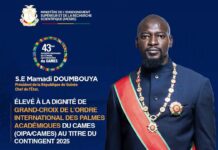 Guinée- Gabon/ le président Mamadi Doumbouya élevé à la plus haute dignité académique du CAMES : une consécration continentale