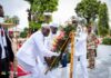 68 ans d’indépendance : Mamadi Doumbouya rend hommage aux martyrs à la Place des Martyrs